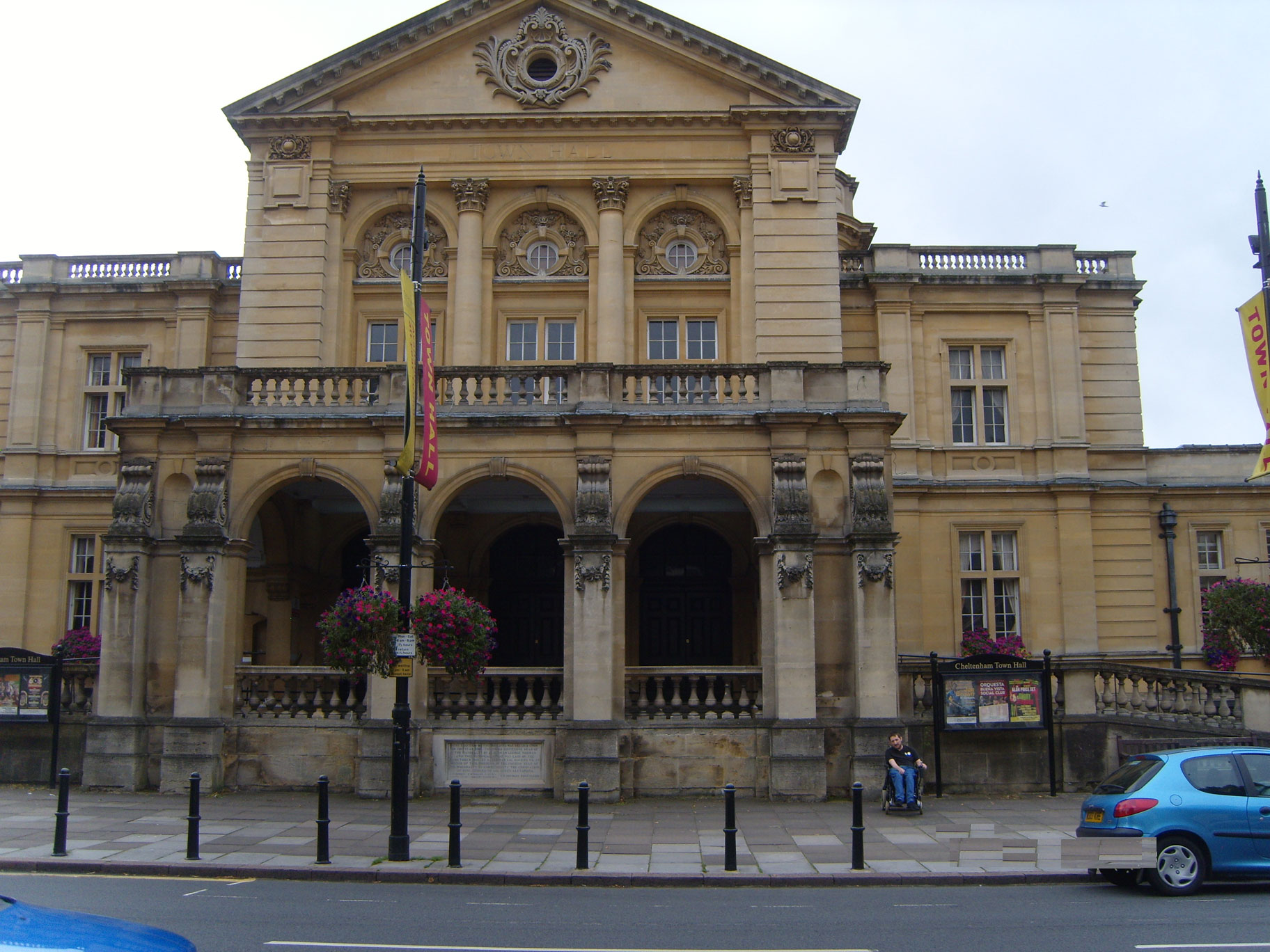 Mark outside Cheltenham Town Hall